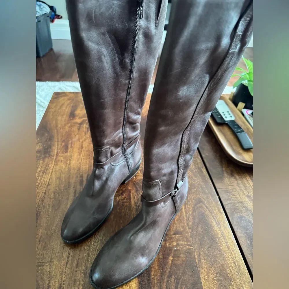 Ralph Lauren MARLA riding boots BROWN LEATHER Sz 11 - Picture 4 of 7